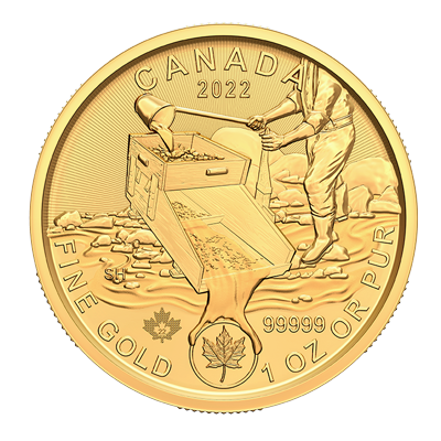 A picture of a La ruée vers l’or du Klondike : Pièce d’or de 1 oz, À la recherche d’or (2022)